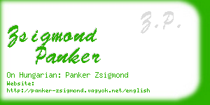 zsigmond panker business card